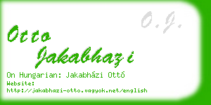 otto jakabhazi business card