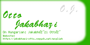 otto jakabhazi business card